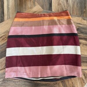 H&M Multicolor Striped Mini Skirt